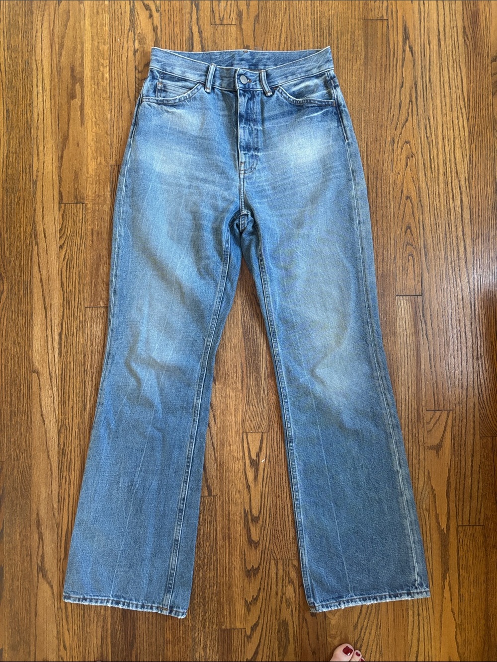 Acne high rise straight jeans, size 29